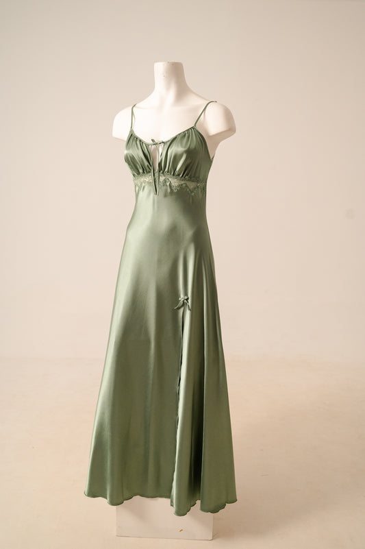 Long satin Night Dress 2749