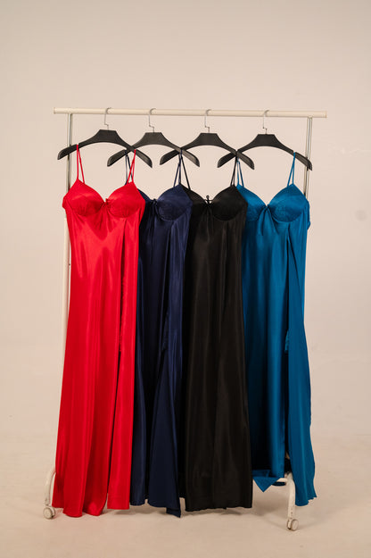 Long Satin Night Dress 2554