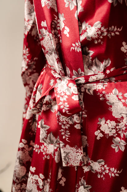 Short Satin Robe 7031