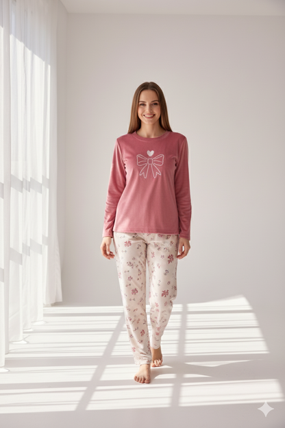 Bow Tie Velvet Pajama 102