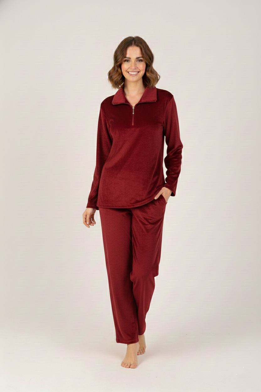 Pajama Velvet Half Zipper 9298