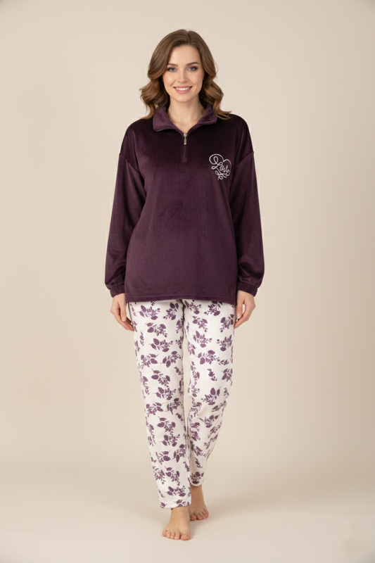 Pajama Velvet zipper 9302