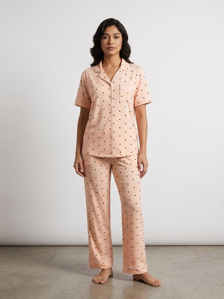 Basic Dots Buttons Pajama 1002