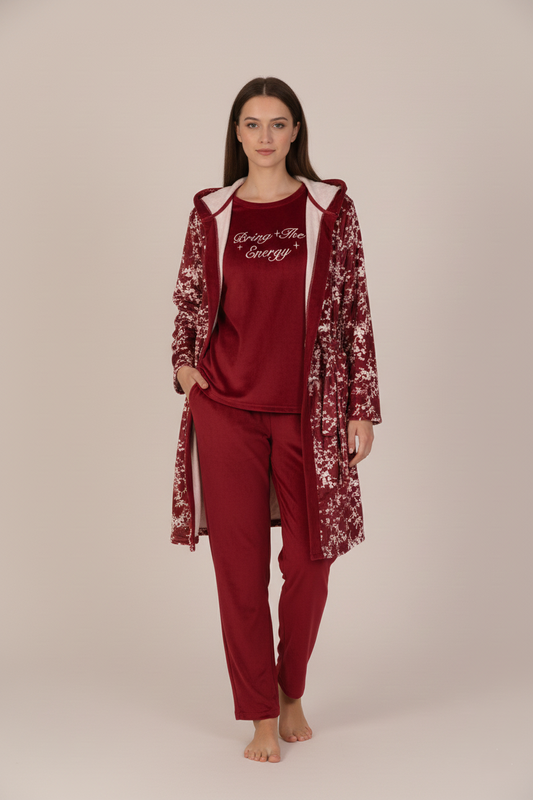 Pajama Velvet 3 Pc 9191