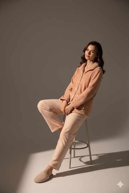 Buttons velvet pajama 9081