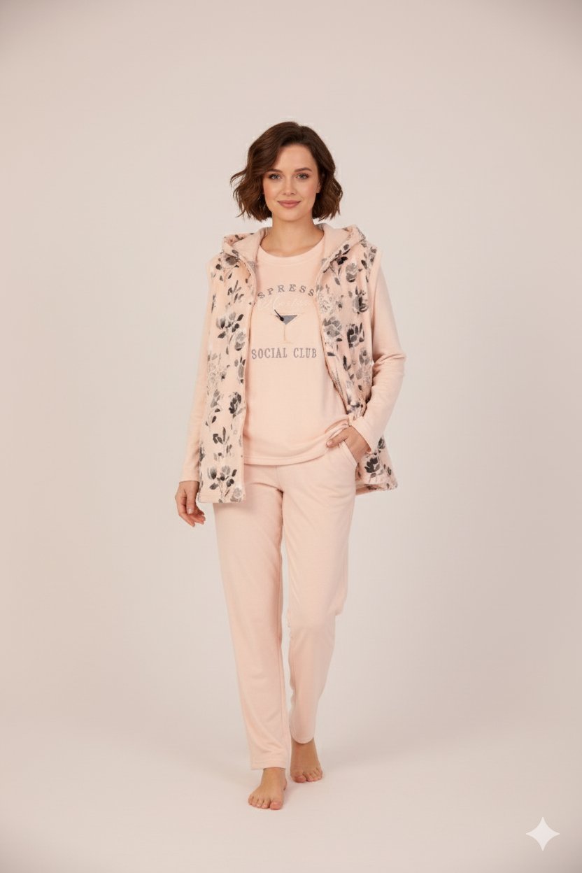 Pajama Velvet 3 pc 9022