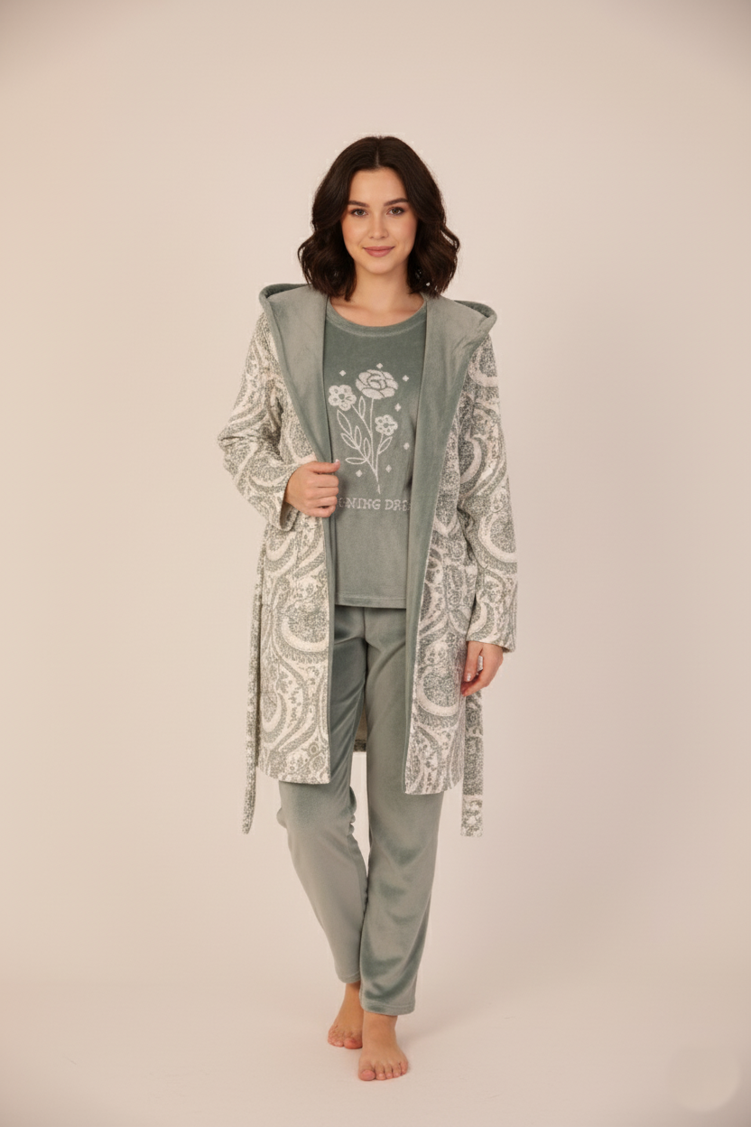 Pajama Velvet 3 pc 9143
