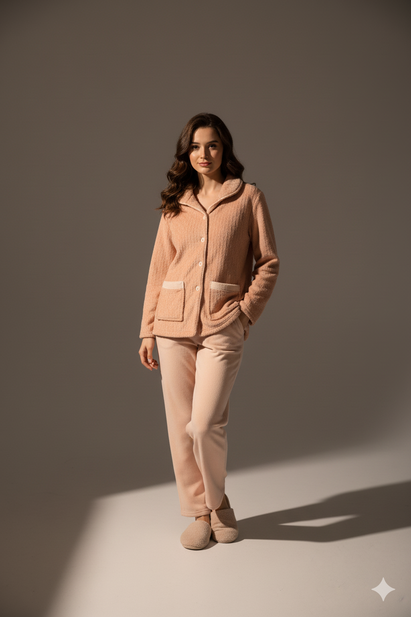 Buttons velvet pajama 9081