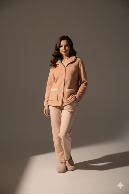 Buttons velvet pajama 9081