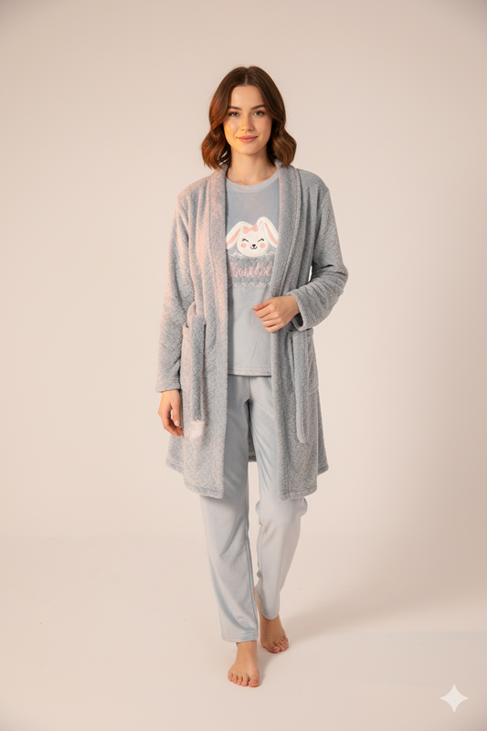 Velvet Pajama 3 pc 9048