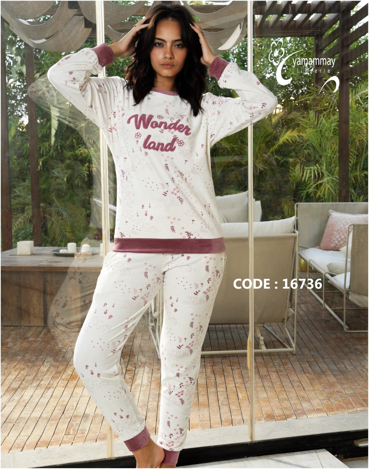 Pajama round velvet 16736